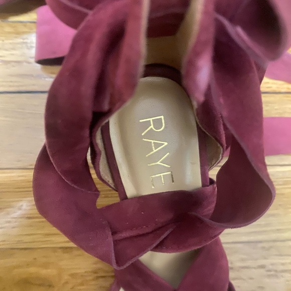 Raye Mia Velvet Sandals in Burgundy - Picture 4 of 4